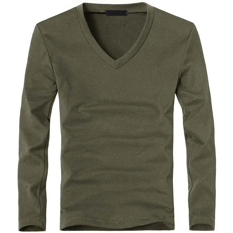 Kessoro Men's Solid Long-Sleeve T-Shirt — view 10