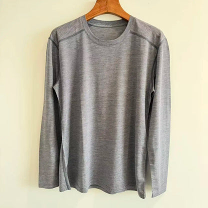 Kessoro Men's Long-Sleeve Wool T-Shirt — view 12