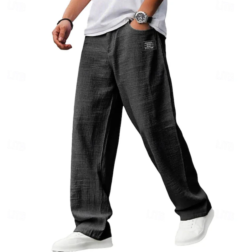 Kessoro Men's Relaxed-Fit Drawstring Casual Trousers — view 9