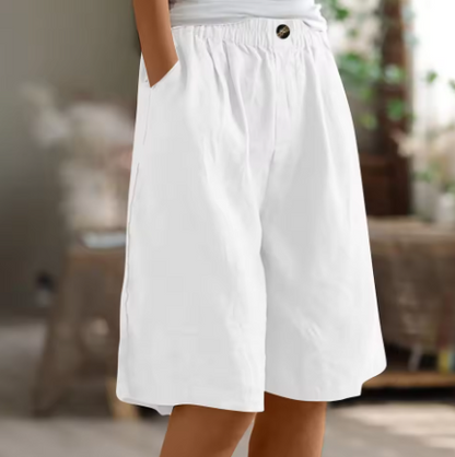 Kessoro women's lightweight elastic waist casual shorts in army green, beige, blue, pink and more colorways - women's shorts