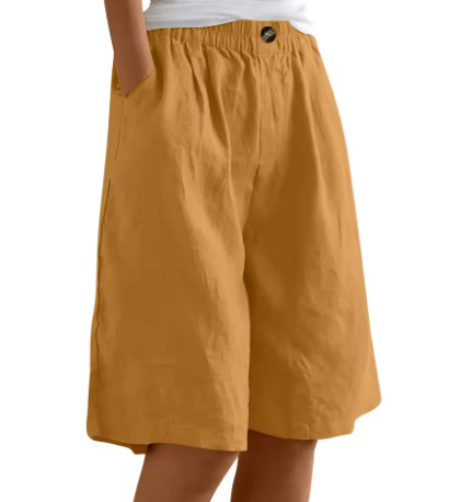 Kessoro women's lightweight elastic waist casual shorts in army green, beige, blue, pink and more colorways - women's shorts