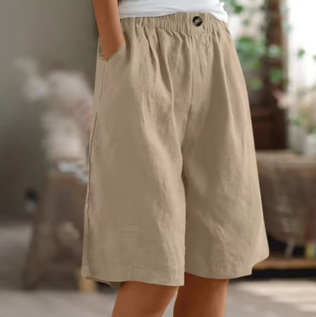Kessoro women's lightweight elastic waist casual shorts in army green, beige, blue, pink and more colorways - women's shorts