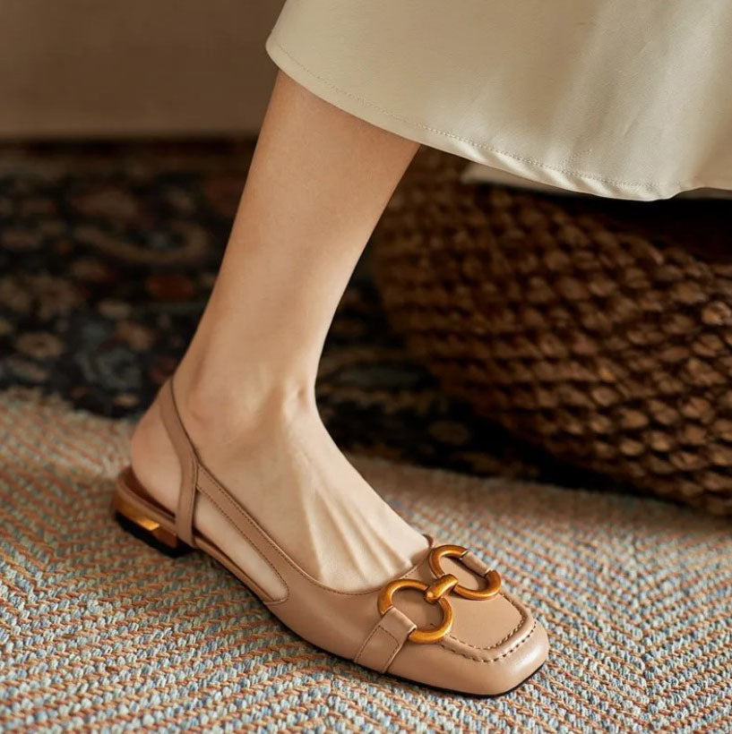 Women's cushioned buckle strap sandals in dark blue, beige, black, brown and khaki, shown for womenswear styling