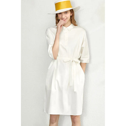 Kessoro Women's Collared Short-Sleeve Shirt Dress — view 9