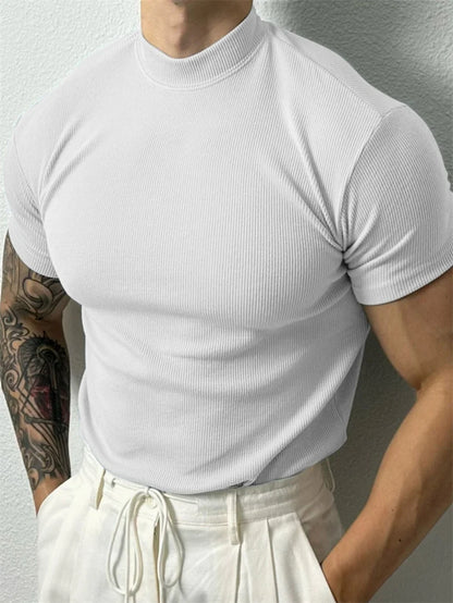 Kessoro Men's Short-Sleeve Crew Neck Cotton T-Shirt — view 6