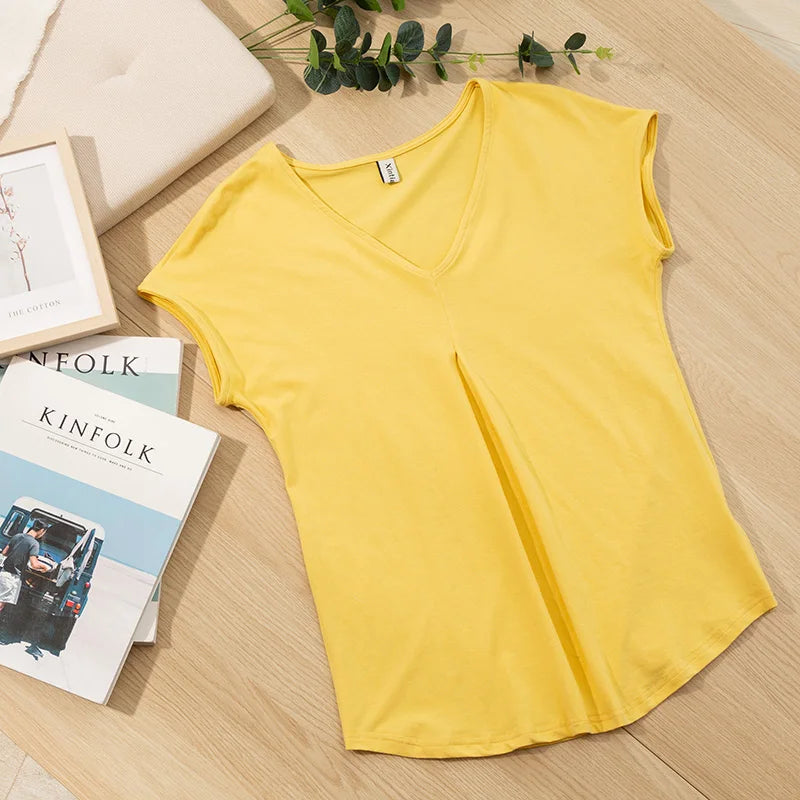 Kessoro Women's Oversized Casual Cotton T-Shirt — view 8