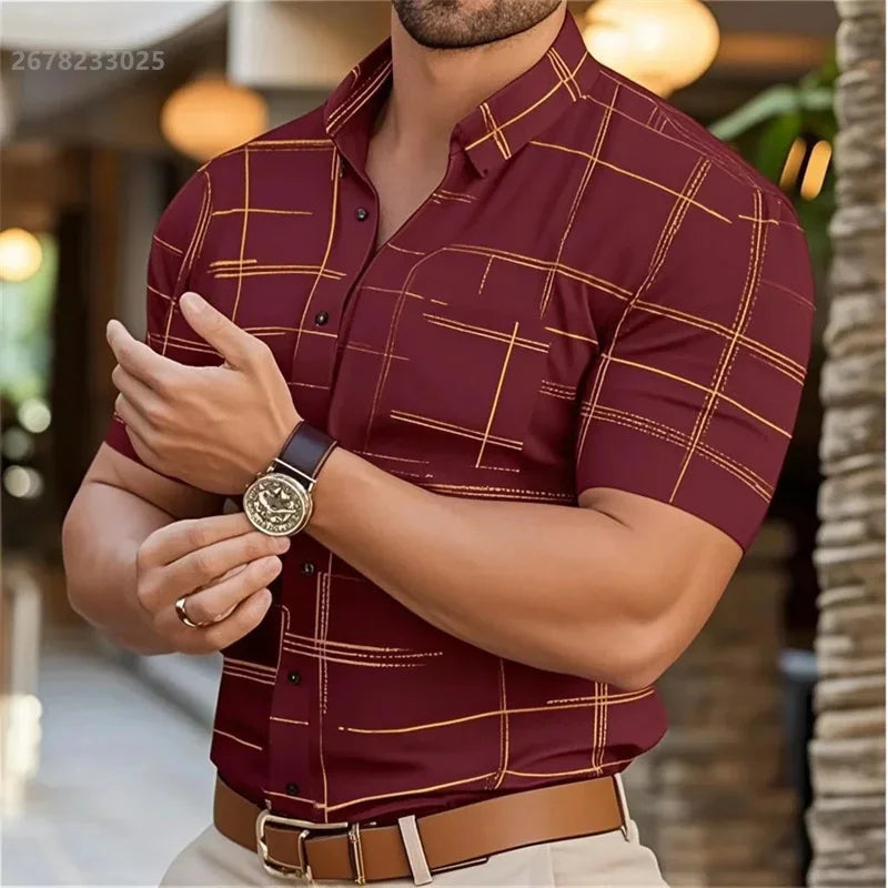 Men's casual shirt, folded flat lay