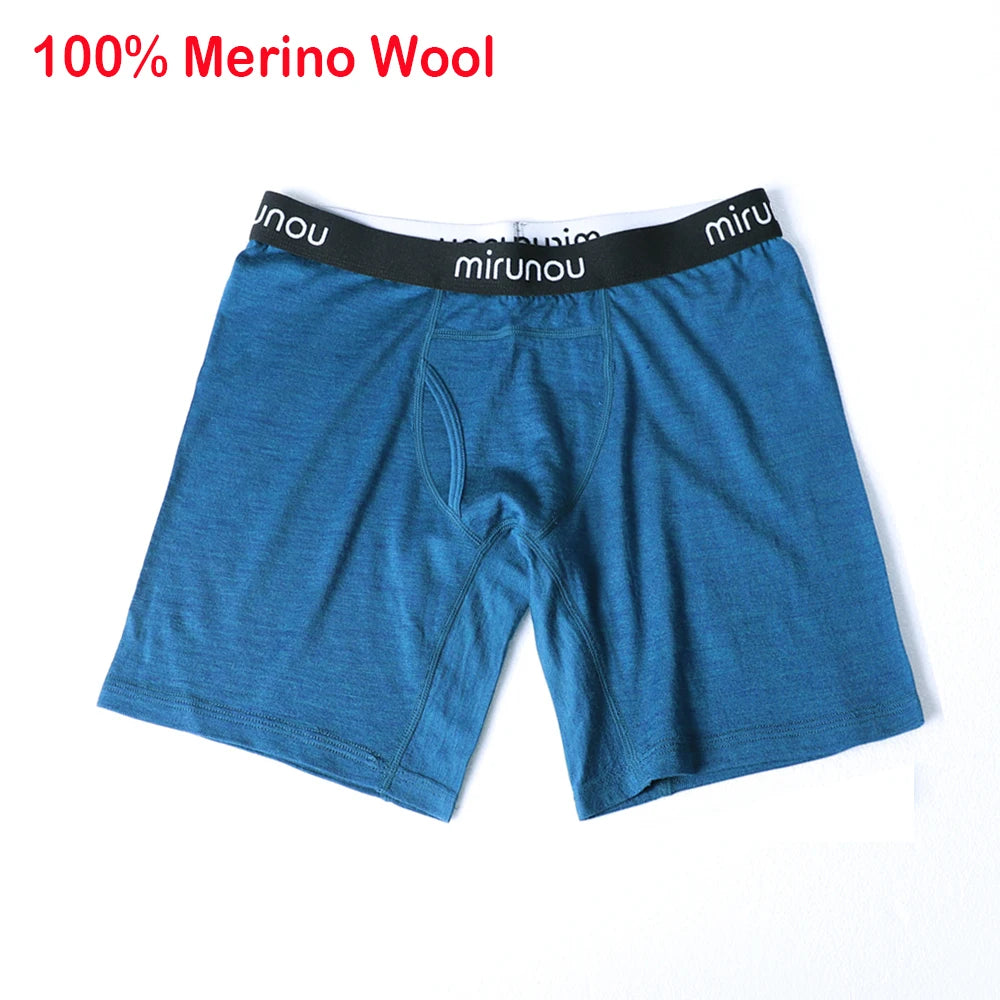 Men's breathable wool top, back view