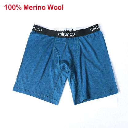 Men's breathable wool top, back view