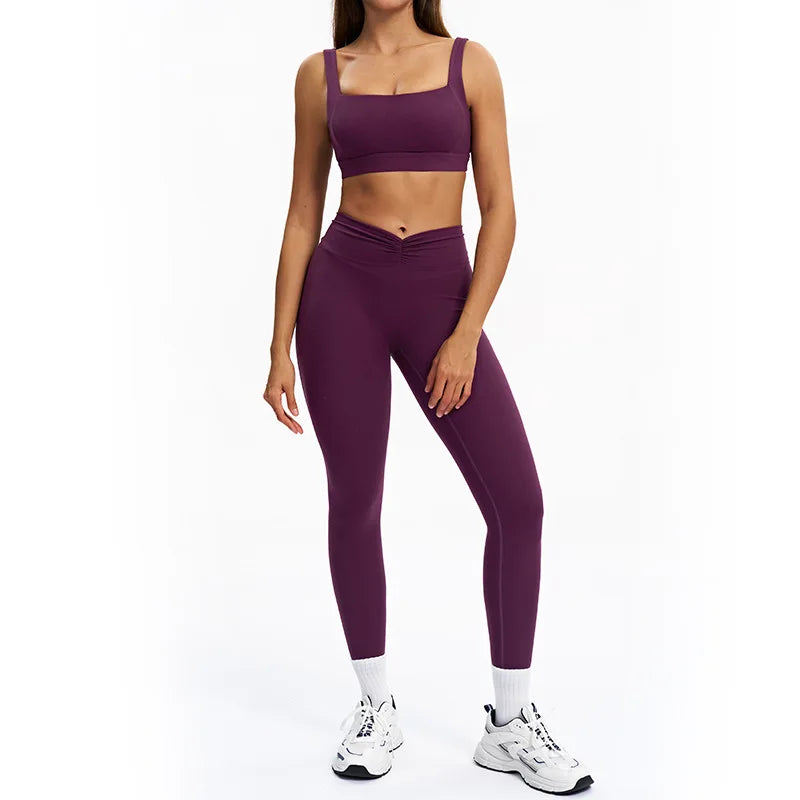 Women's long-sleeve 2-piece set, top back detail