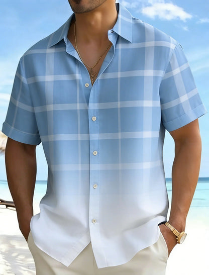 Kessoro Men's Short-Sleeve Button-Up Beach Shirt — view 7