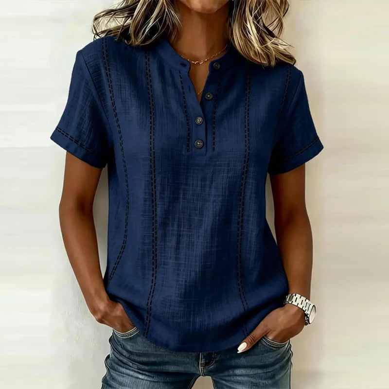 Kessoro Women's Casual Striped Blouse — view 12