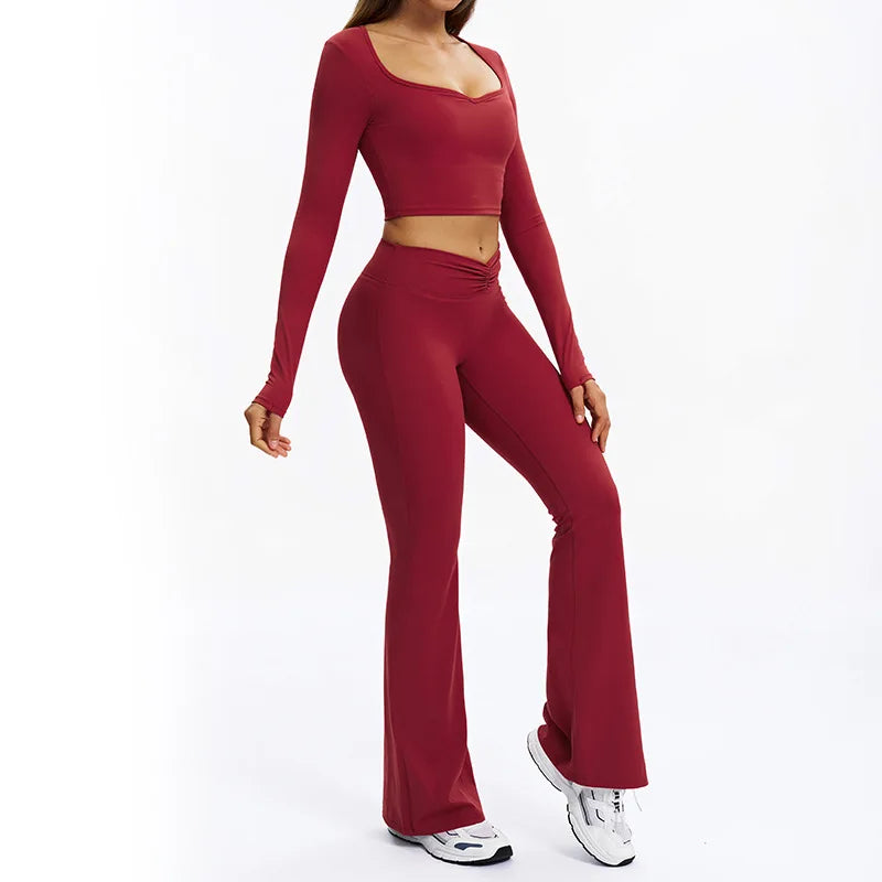 Women's long-sleeve top, front view