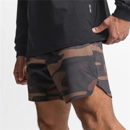 Kessoro Men's Camo Print Drawstring Casual Shorts — view 12