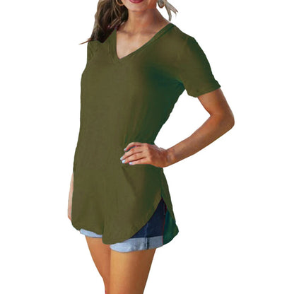 Kessoro Women's Solid Short-Sleeve Blouse — view 10