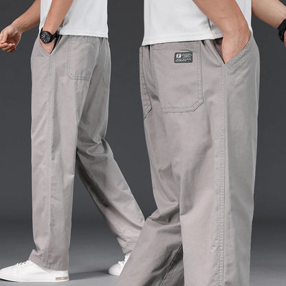 Kessoro Men's Straight-Leg Cotton Drawstring Sweatpants — view 2