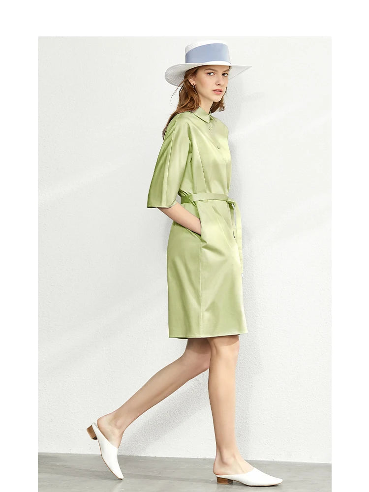 Kessoro Women's Collared Short-Sleeve Shirt Dress — view 5