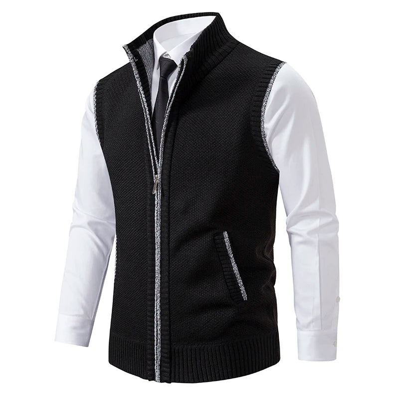 Kessoro Men's Knitted Solid Knit Sweater — view 2