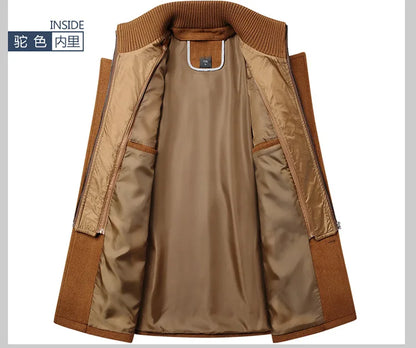 Kessoro Men's Woven Wool Blend Winter Jacket — view 5