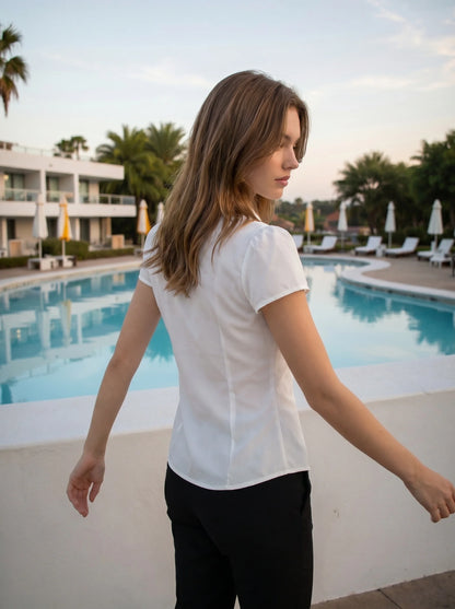 Kessoro Women's Slim-Fit Casual Blouse — view 5