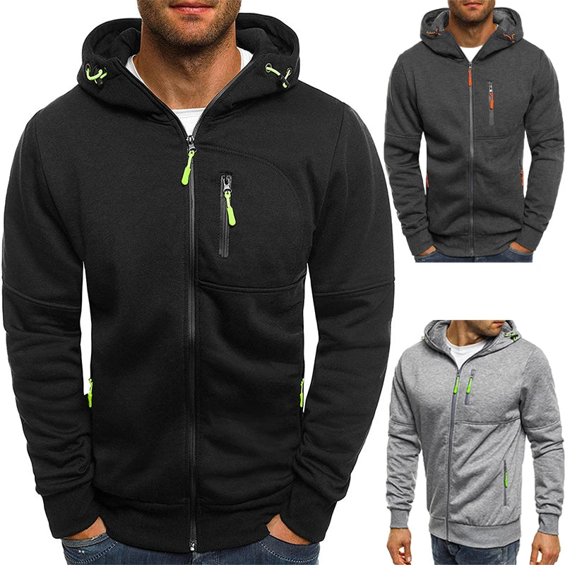 Kessoro Men's Solid Hooded Sweater — view 2