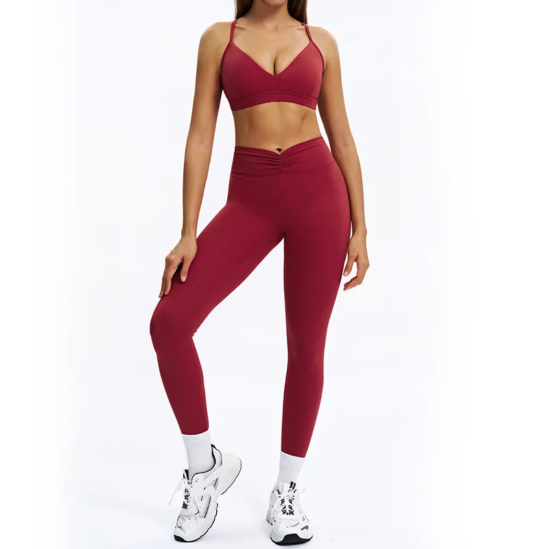 Women's long-sleeve 2-piece set, shoulder detail