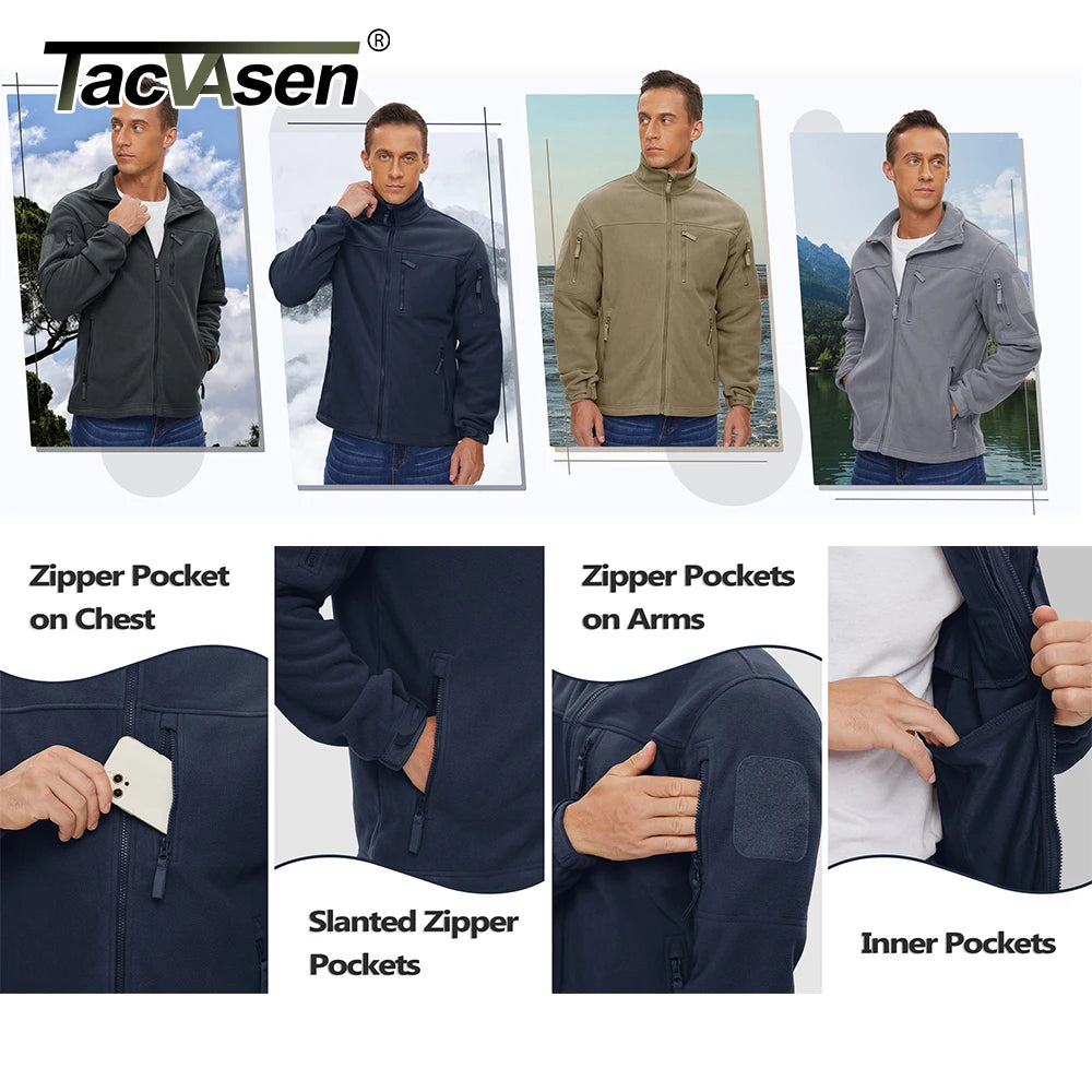 Kessoro Men's Zip-Up Thermal Fleece Hiking Jacket — view 6