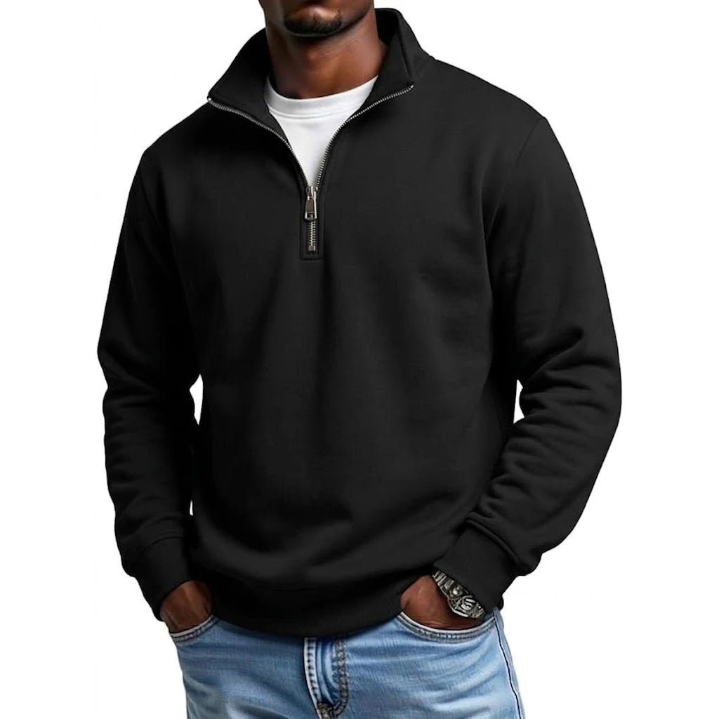 Kessoro Men's Solid Colour Knit Hooded Sweatshirt — view 4