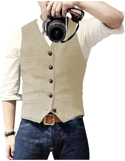 Kessoro men's tailored heritage formal waistcoat in navy, burgundy, black, grey and champagne
