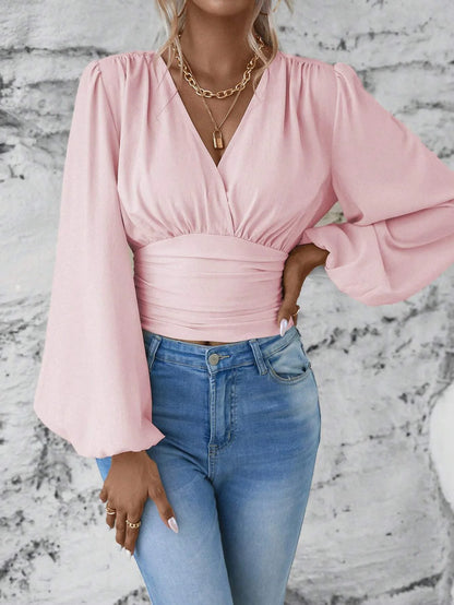 Kessoro Women's Solid Long-Sleeve Top — view 11