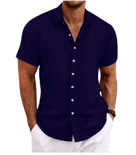 Men's lightweight knit open-front cardigan, knit texture detail