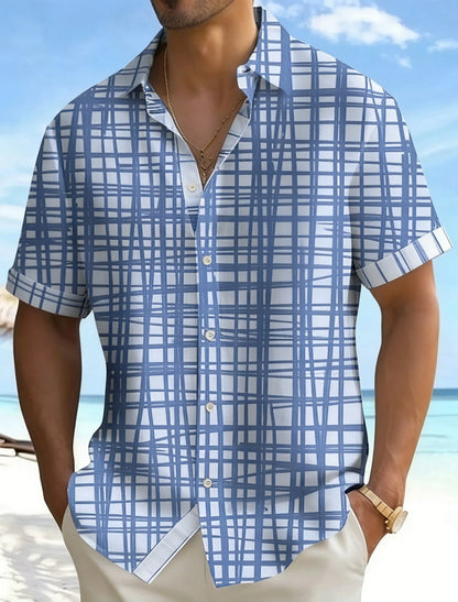 Kessoro Men's Short-Sleeve Button-Up Beach Shirt — view 10