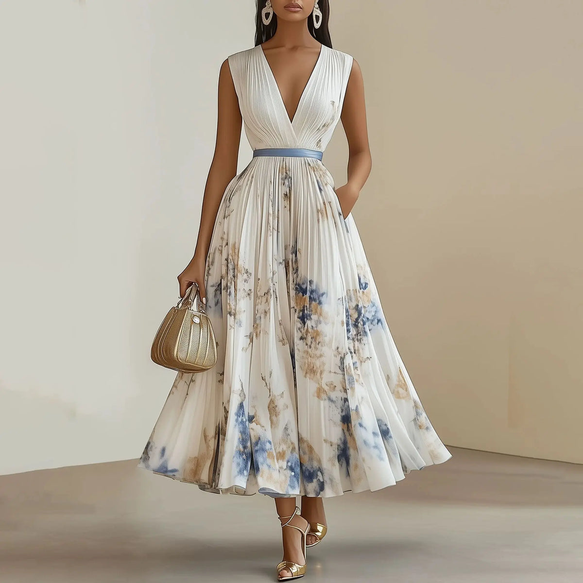 Kessoro Women's Sleeveless Pleated Dress — view 2