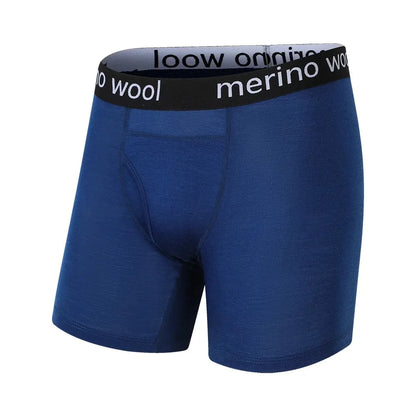 Men's breathable wool top, three-quarter view