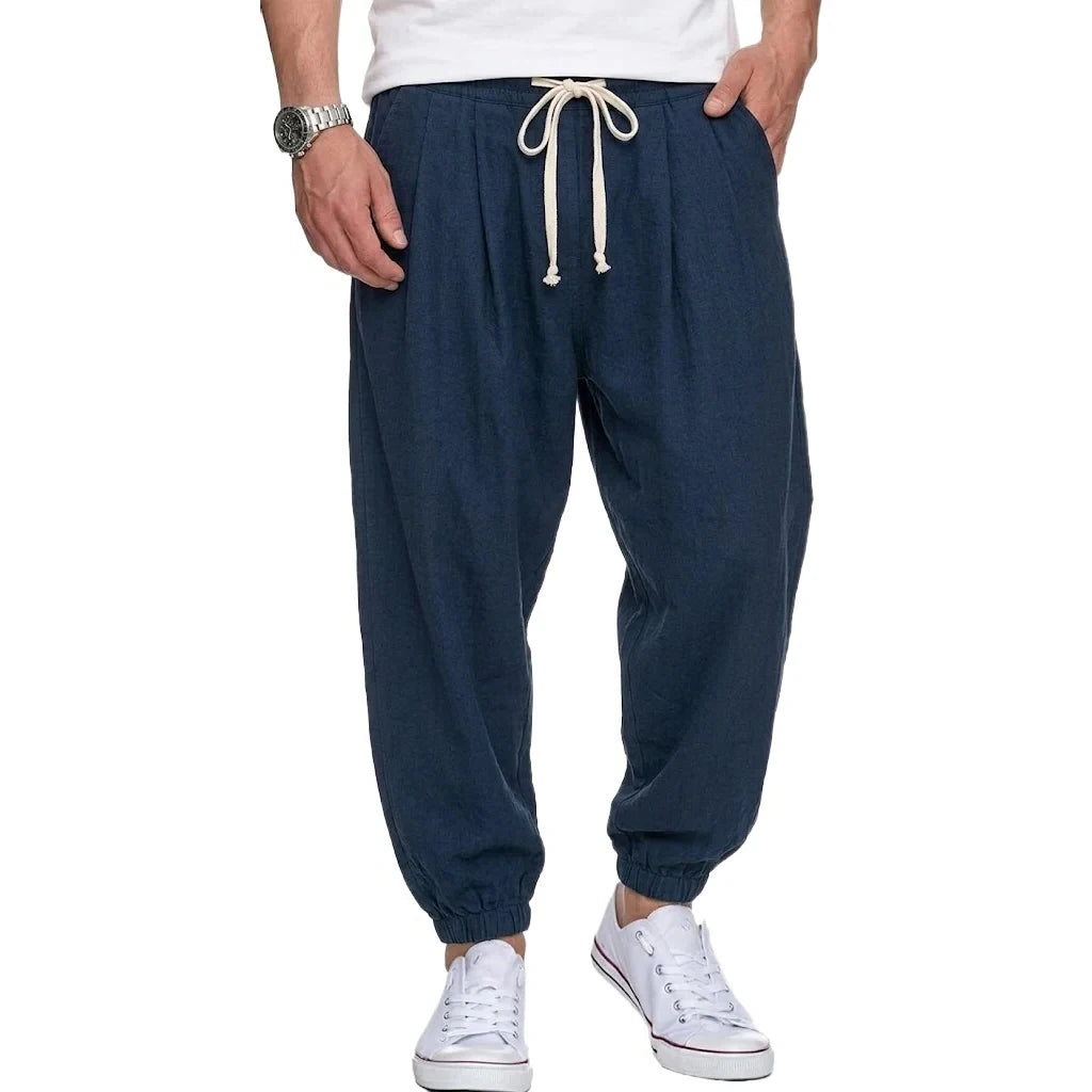 Kessoro Men's Straight-Leg Cotton Chino Trousers — view 3