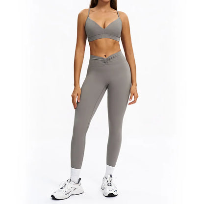 Women's long-sleeve 2-piece set, trousers front view