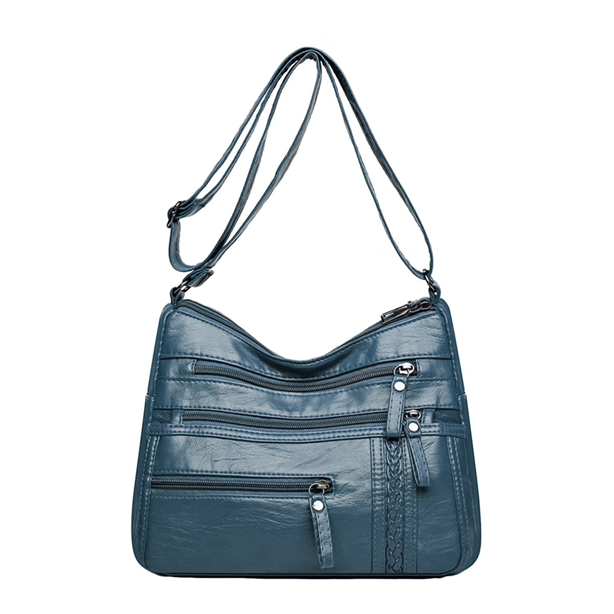 Kessoro women's vintage relaxed slouch shoulder bag in red, brown, black, gray, purple and blue