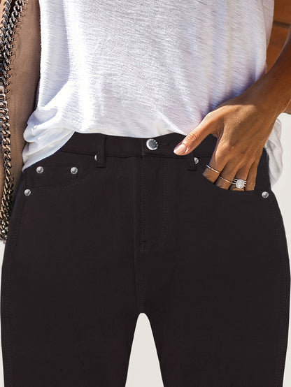 Kessoro women's high-waisted stretch skinny jeans shown in a range of denim and solid colourways