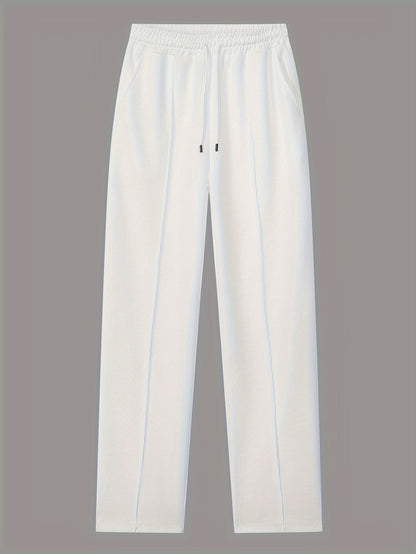 Kessoro Men's Waffle-Knit Two-Piece Outfit Set in white and black, image 10 of 21.