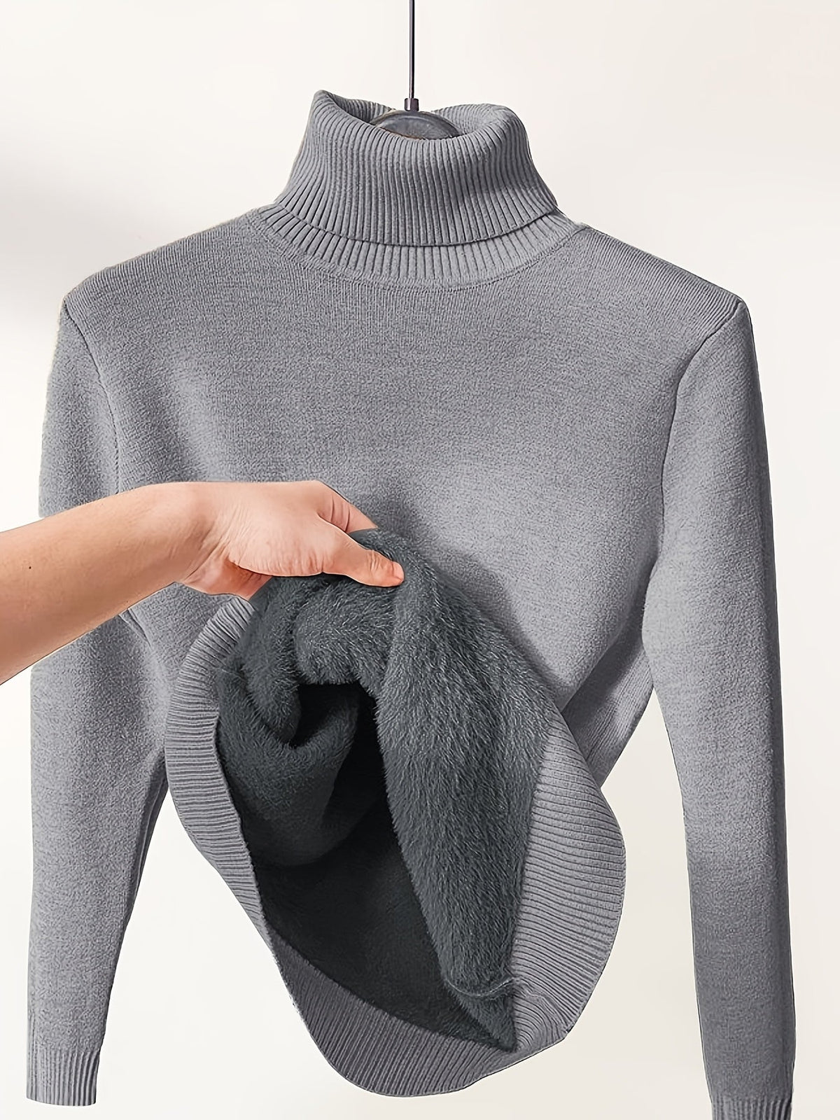 Kessoro women's fleece-lined high-neck sweater in one of six colourways, view 20 of 32