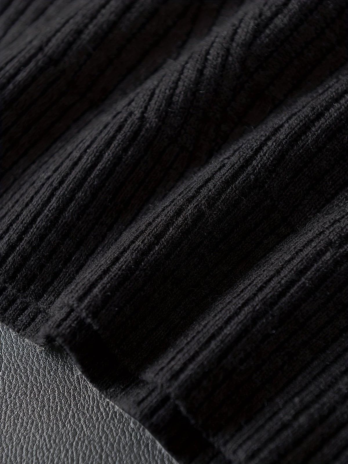 Kessoro Men's Classic V-Neck Ribbed Sweater Vest in black - men's apparel, view 7 of 7