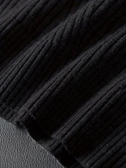 Kessoro Men's Classic V-Neck Ribbed Sweater Vest in black - men's apparel, view 7 of 7