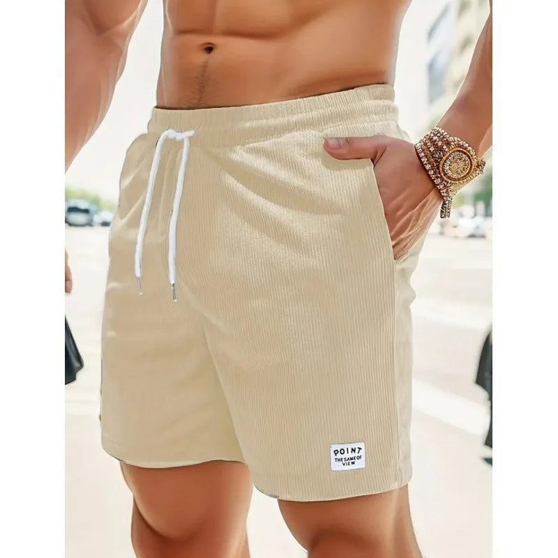 Men's casual drawstring summer shorts in assorted colours