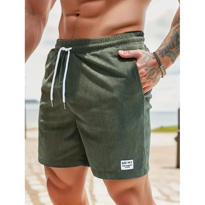 Men's casual drawstring summer shorts in assorted colours