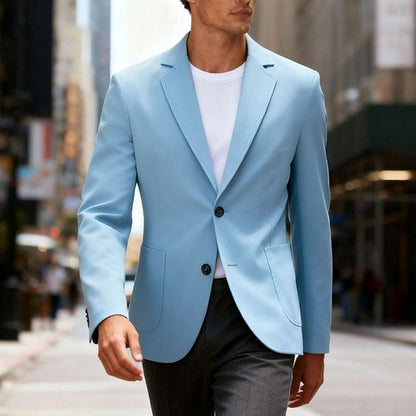 Kessoro men's refined single-breasted tailored blazer in blue, gray, coffee and brown – image 1 of 10