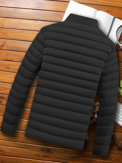 Kessoro men's lightweight windproof quilted jacket in yellow, black and green - product view 13