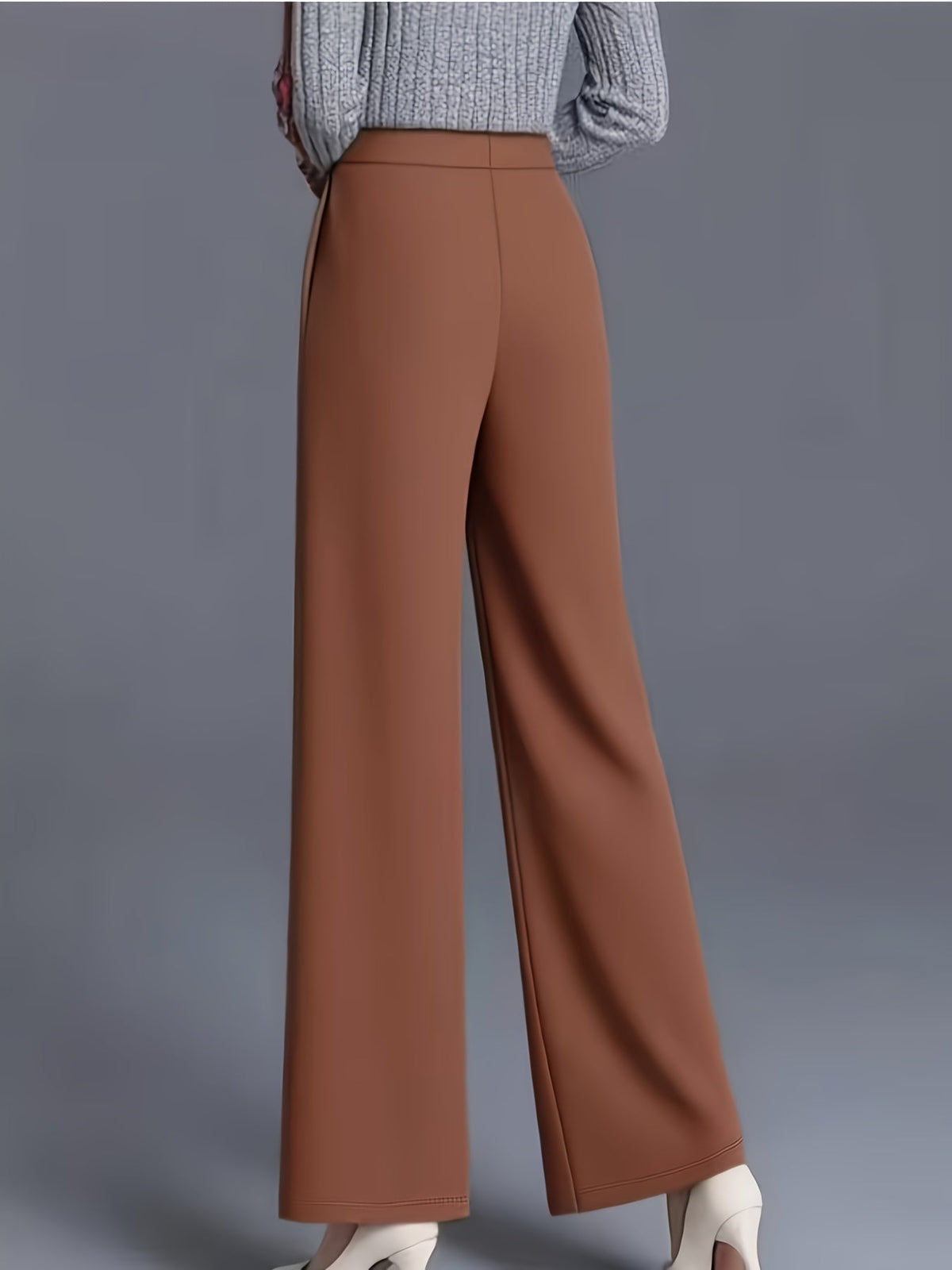 Kessoro women's high-waisted wide-leg pants in one of twelve colourways, view 13 of 20