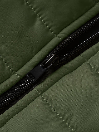 Kessoro men's lightweight windproof quilted jacket in yellow, black and green - product view 25