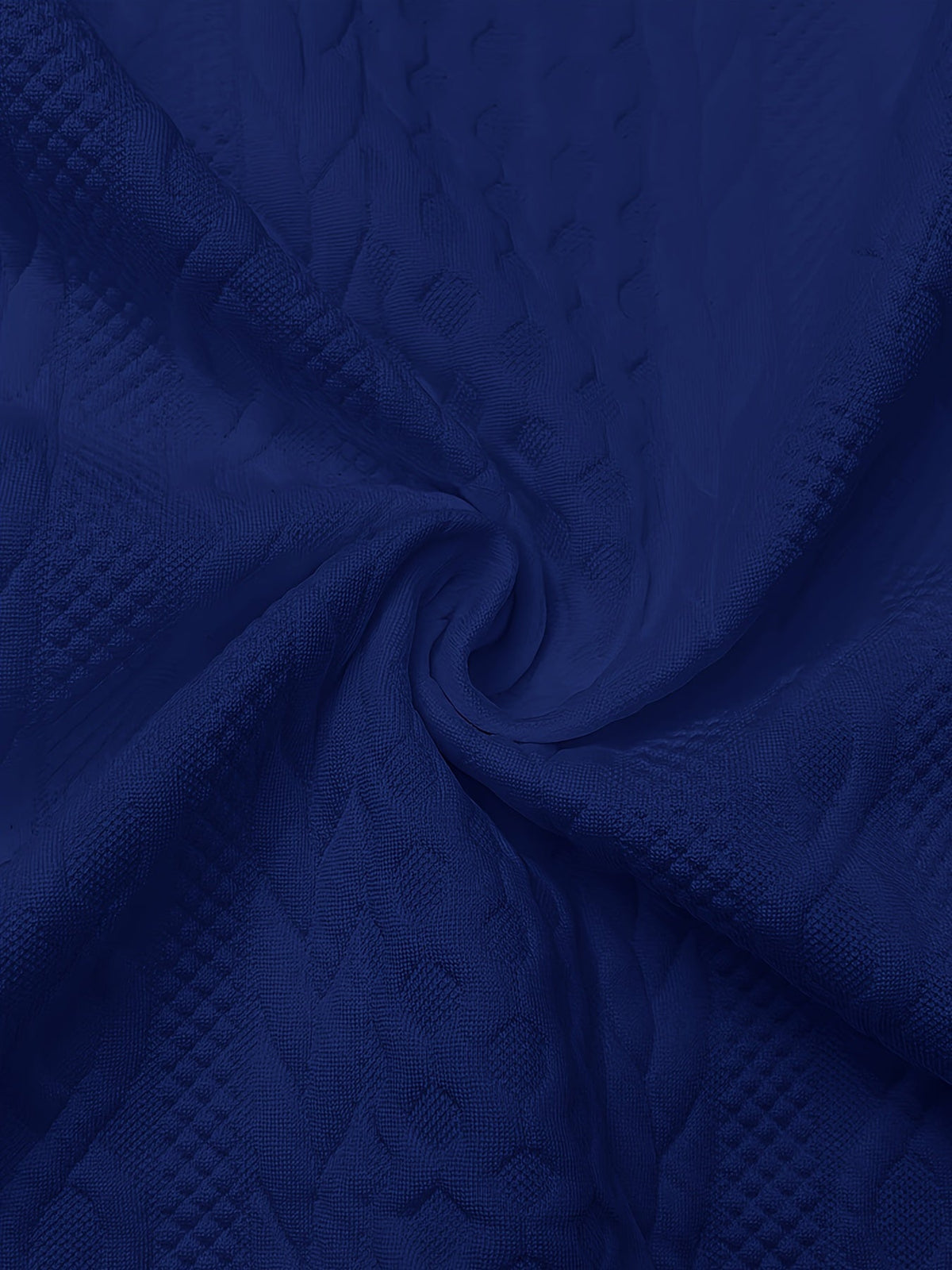 Kessoro women's textured half-zip collared sweatshirt in blue with a front pocket