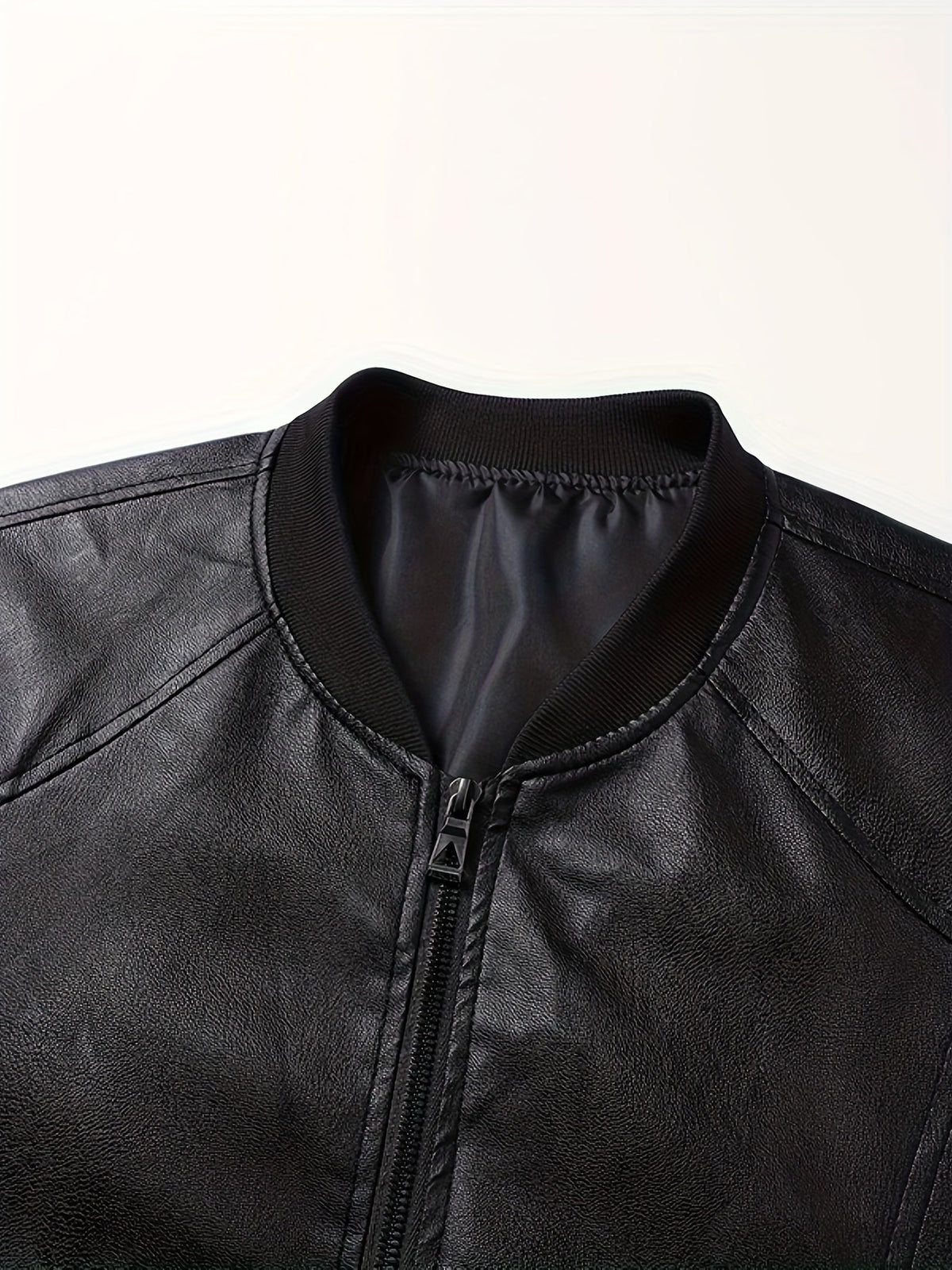 Kessoro men's slim-fit zip-up bomber jacket in black - product view 7